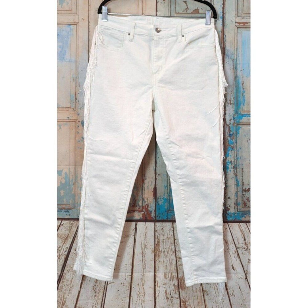 Levis Womens Size 32 White Light Wash Regular Fit Mid Rise Denim Skinny Jeans